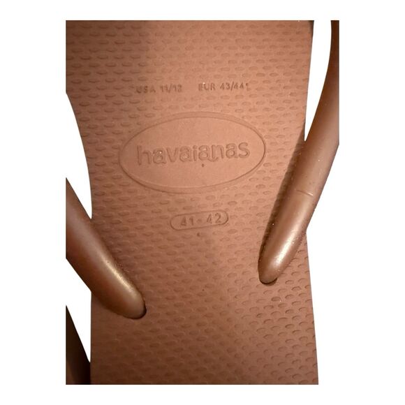 Havaianas Women’s Flip Flops Slim Sparkle II Crocus Rose Blush Flats 11-12 - Picture 5 of 5